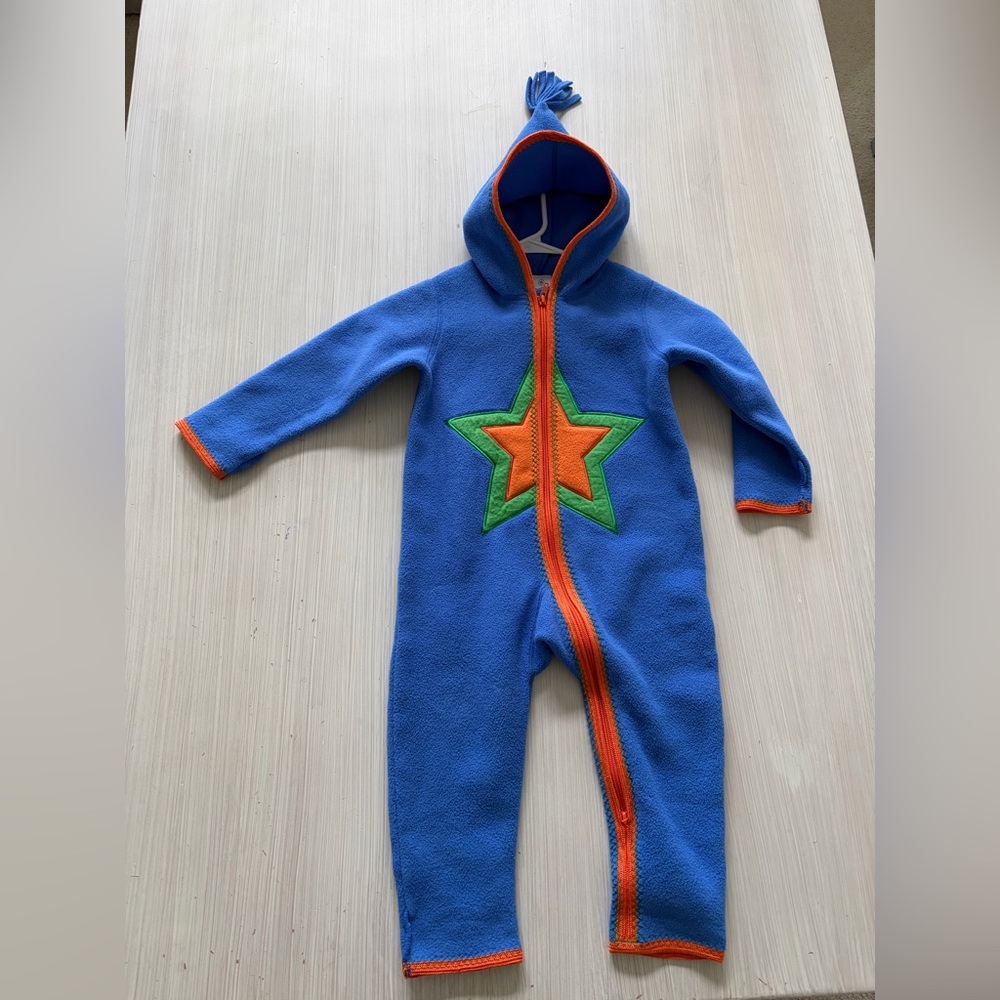Hanna Andersson Blue and Orange Star Footie
